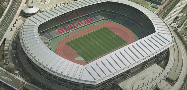 スタジアム全景の空撮写真