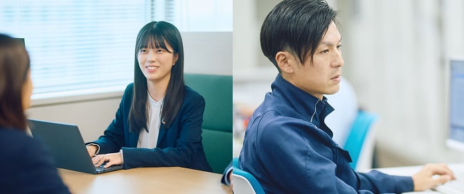 ミーティング中の社員たち