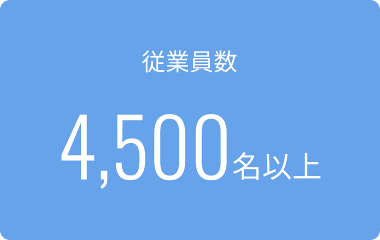 従業員数 4,500名以上